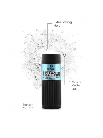 SINEP Hair Styling Powder Turquoise S6 Powderfull Hold 20g