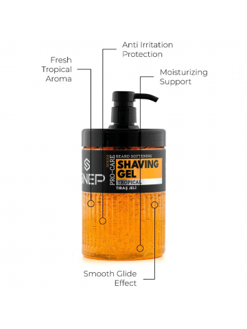 SINEP Beard Softening Shaving Gel Tropical Pro-Care 1000ml